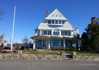 street view of house with columns